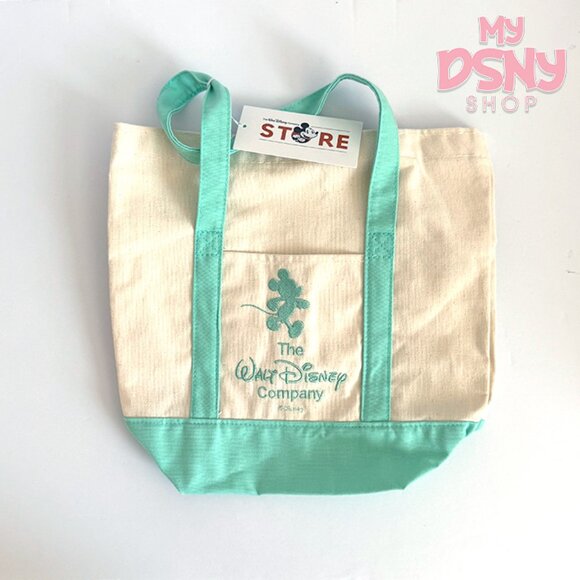 2025 The Walt Disney Company Mickey Mouse Green Canvas Mini Tote Bag - Picture 1 of 2